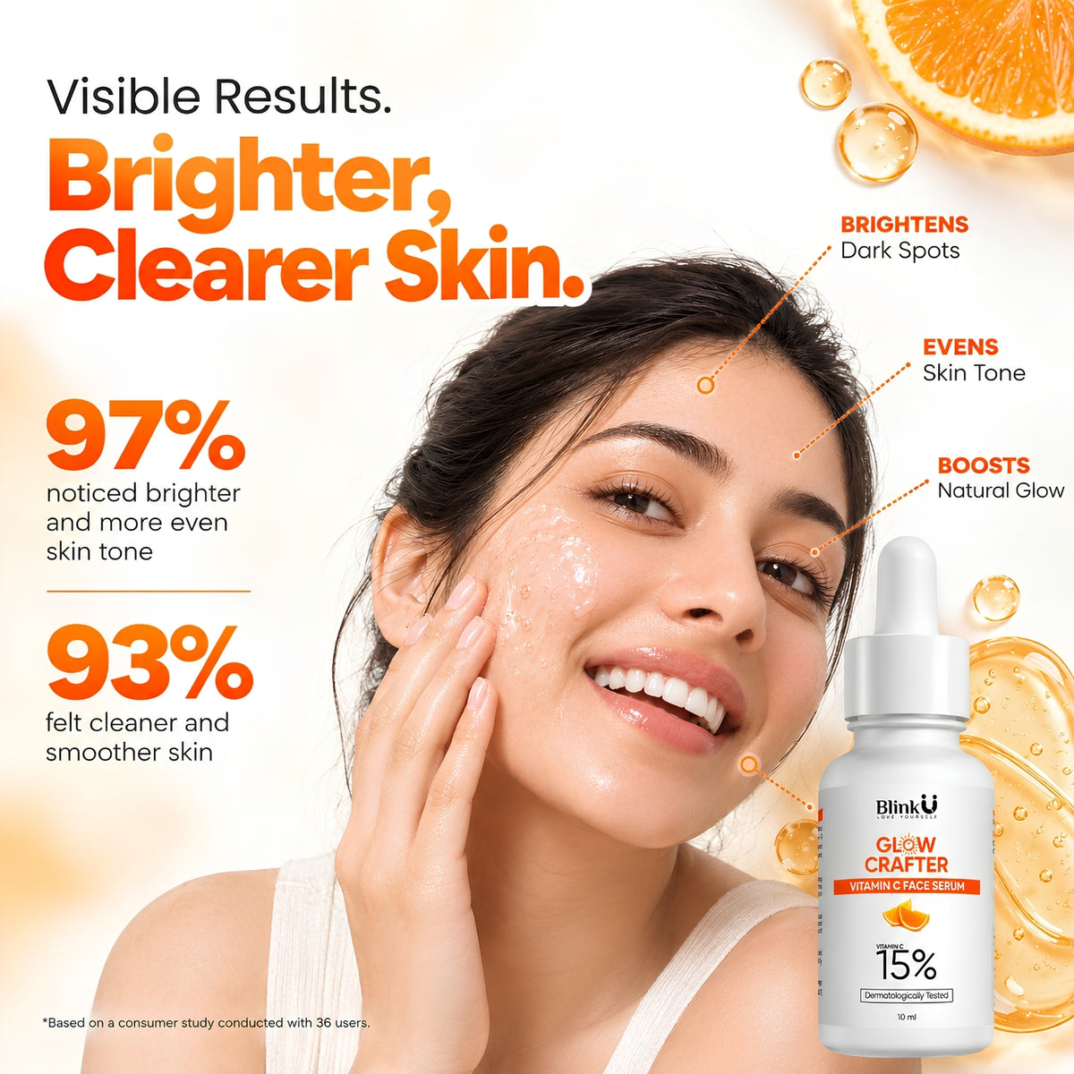 15% Vitamin C Face Serum with Ethyl Ascorbic Acid & Ferulic Acid – 10ml