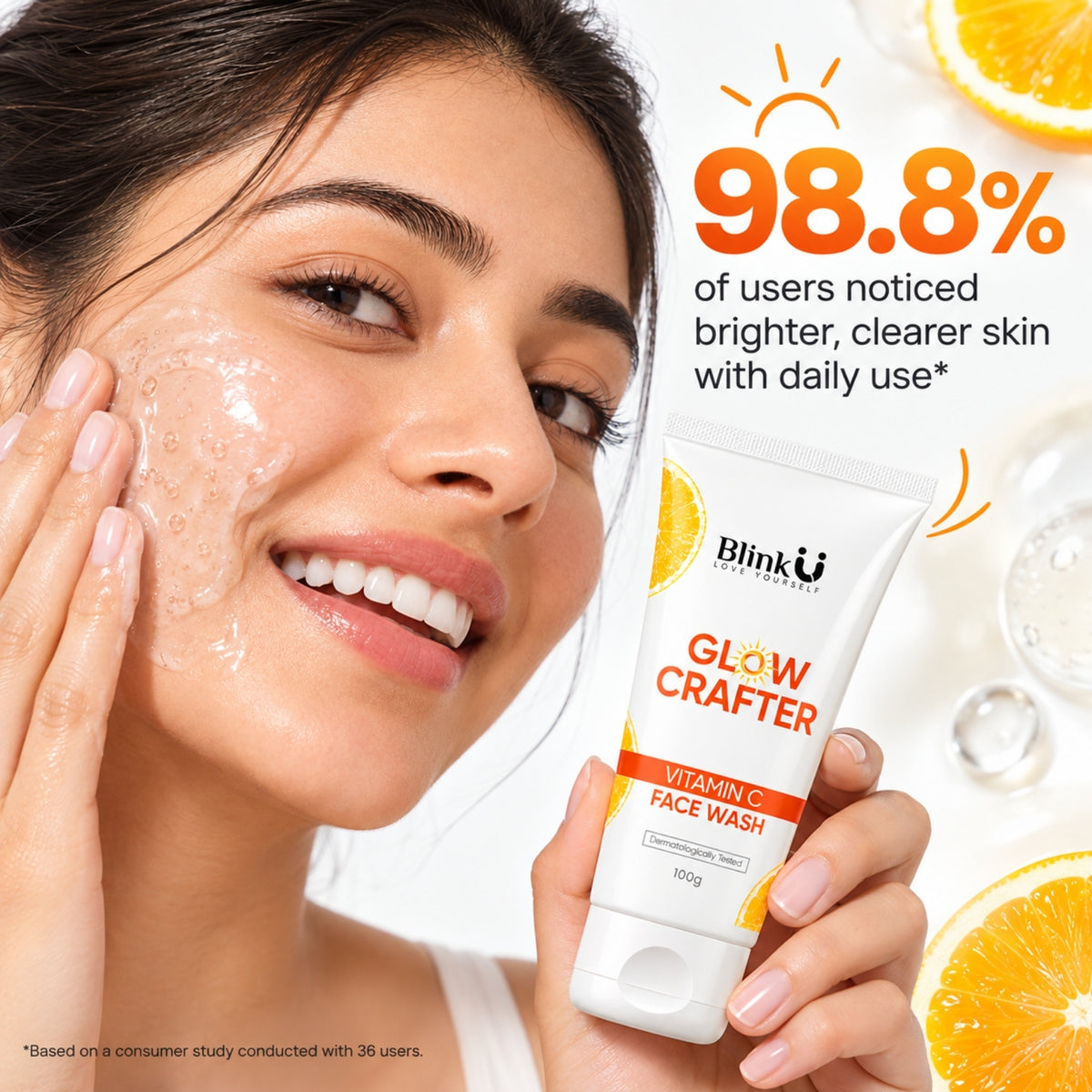 Vitamin C Face Wash with Ethyl Ascorbic Acid & Fruit AHAs – 100ml