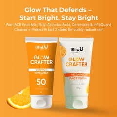 Vitamin C Face Wash + Vitamin C Sunscreen 50g