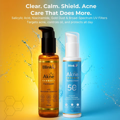 Akne Facewash+Sunscreen - Niacinamide & Salicylic acid Akne Facewash 100ml