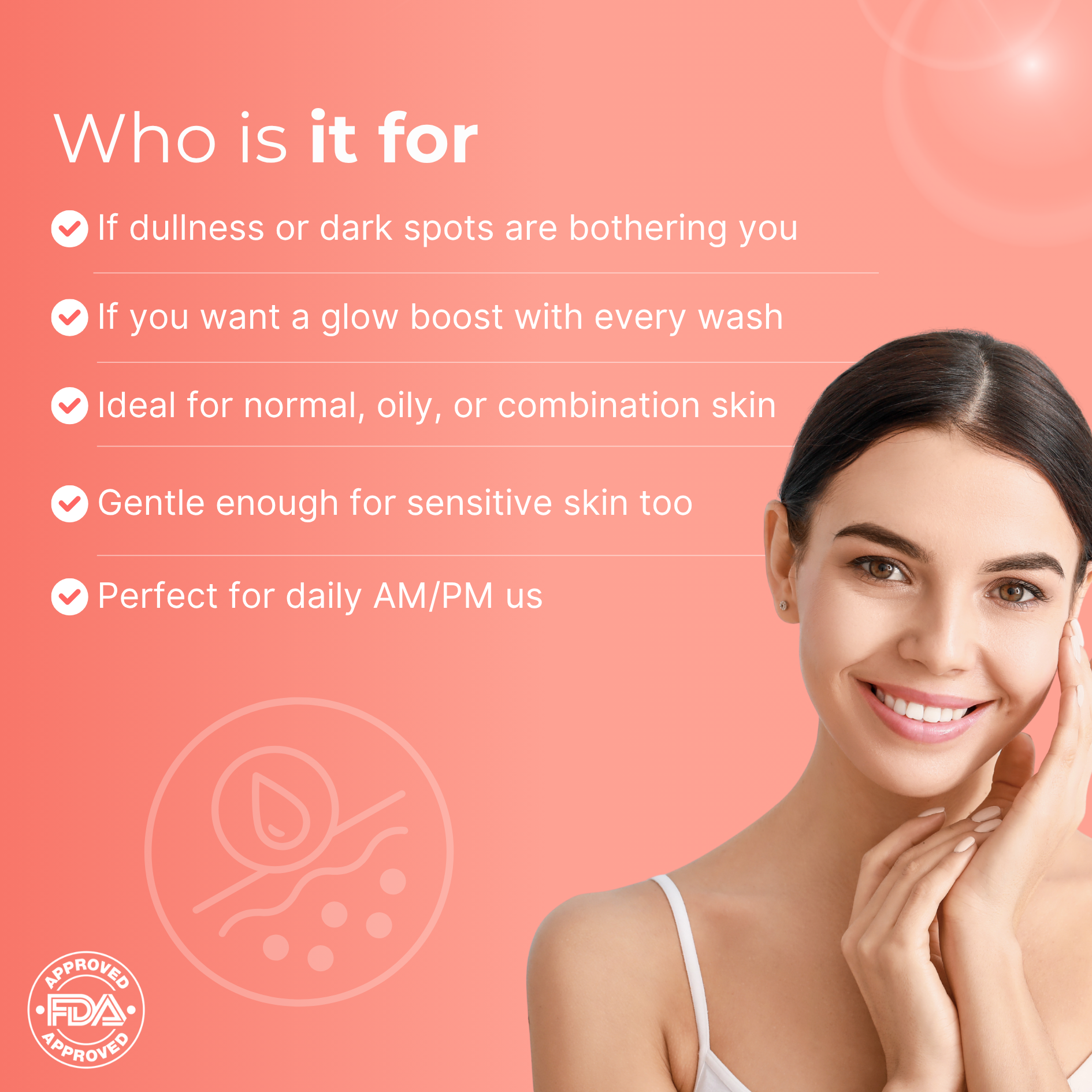Skincare product image showcasing skin care benefits