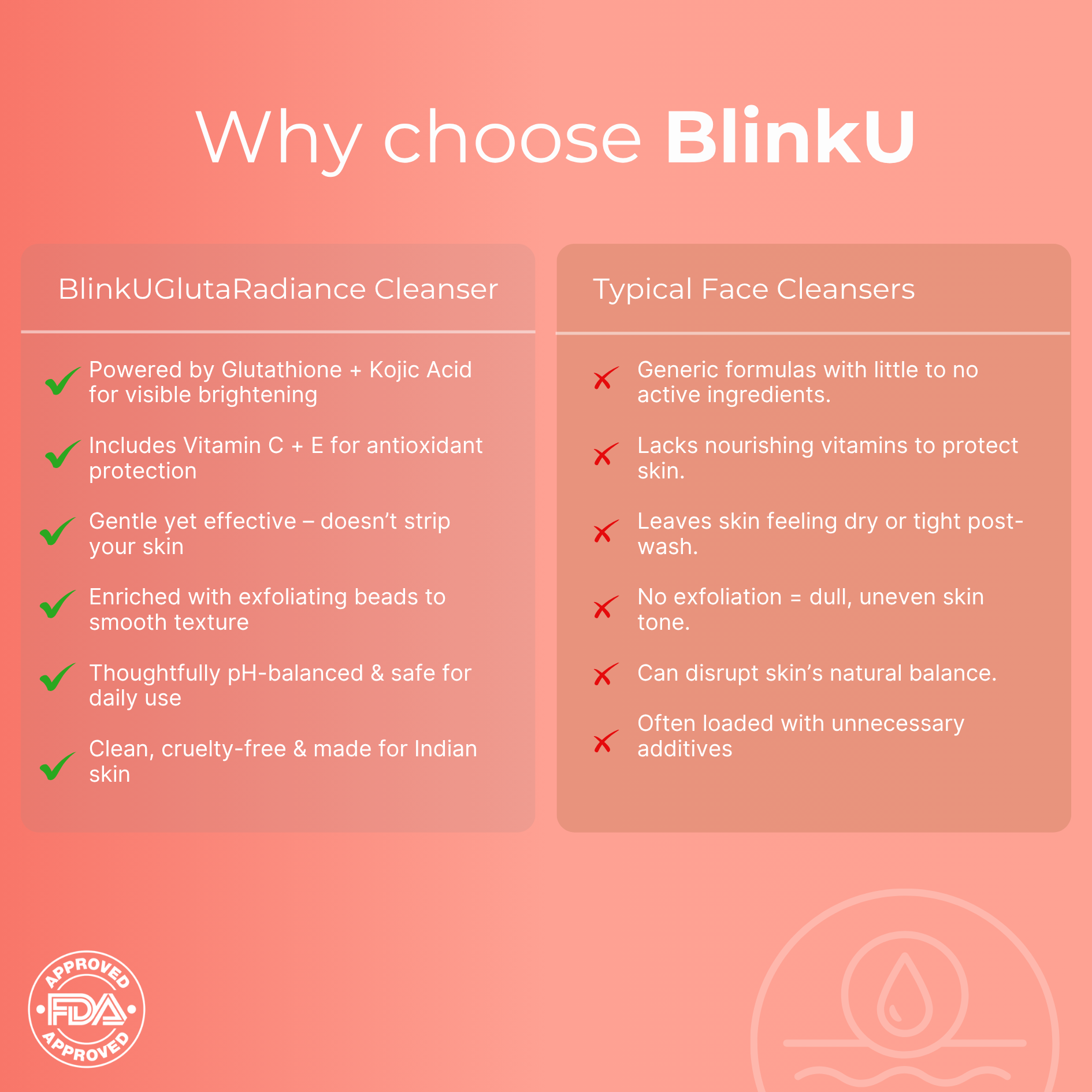 Skincare product image showcasing results and care