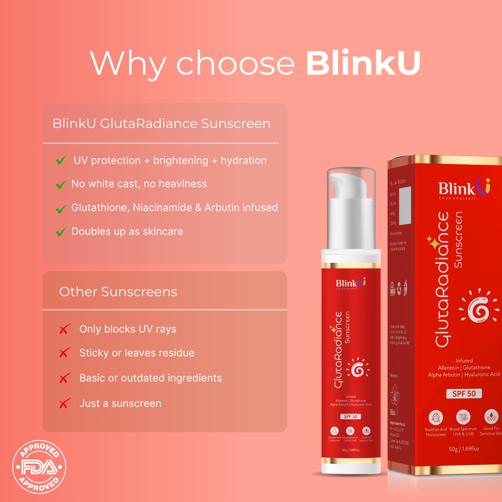 GlutaRadiance Sunscreen with SPF 50 PA++++