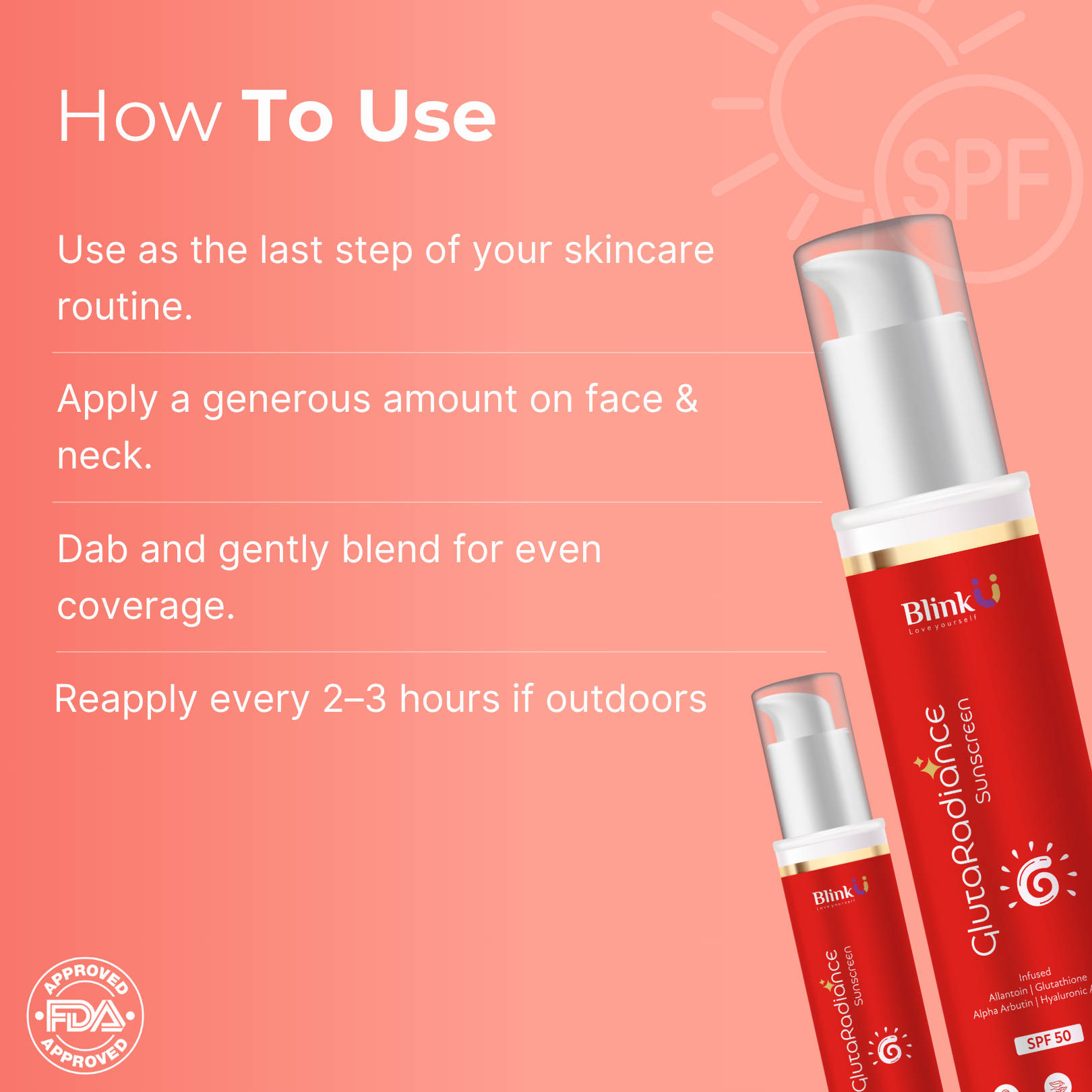 GlutaRadiance Sunscreen with SPF 50 PA++++