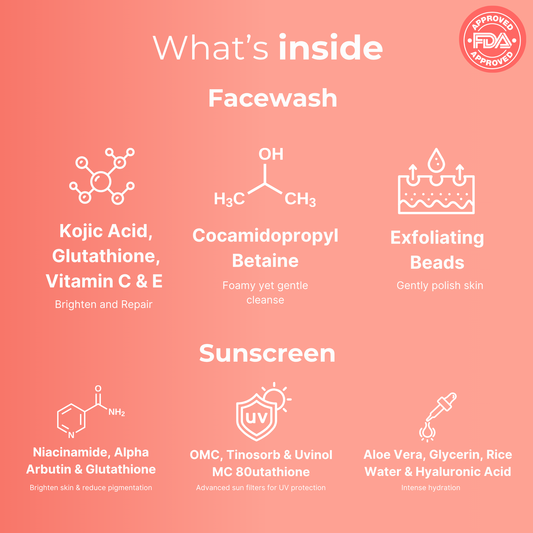 Skincare product visual highlighting glow and skin care