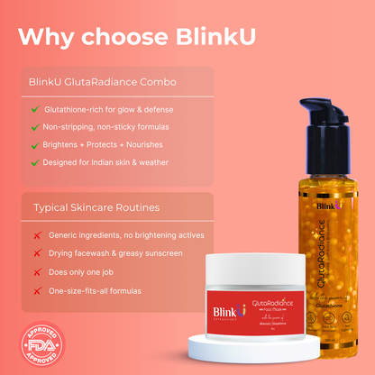 Skincare product banner highlighting glow hydration benefits