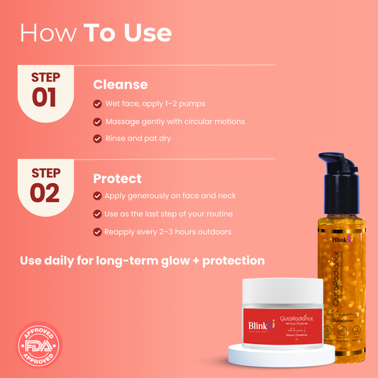 Blinku skincare product visual highlighting hydration benefits