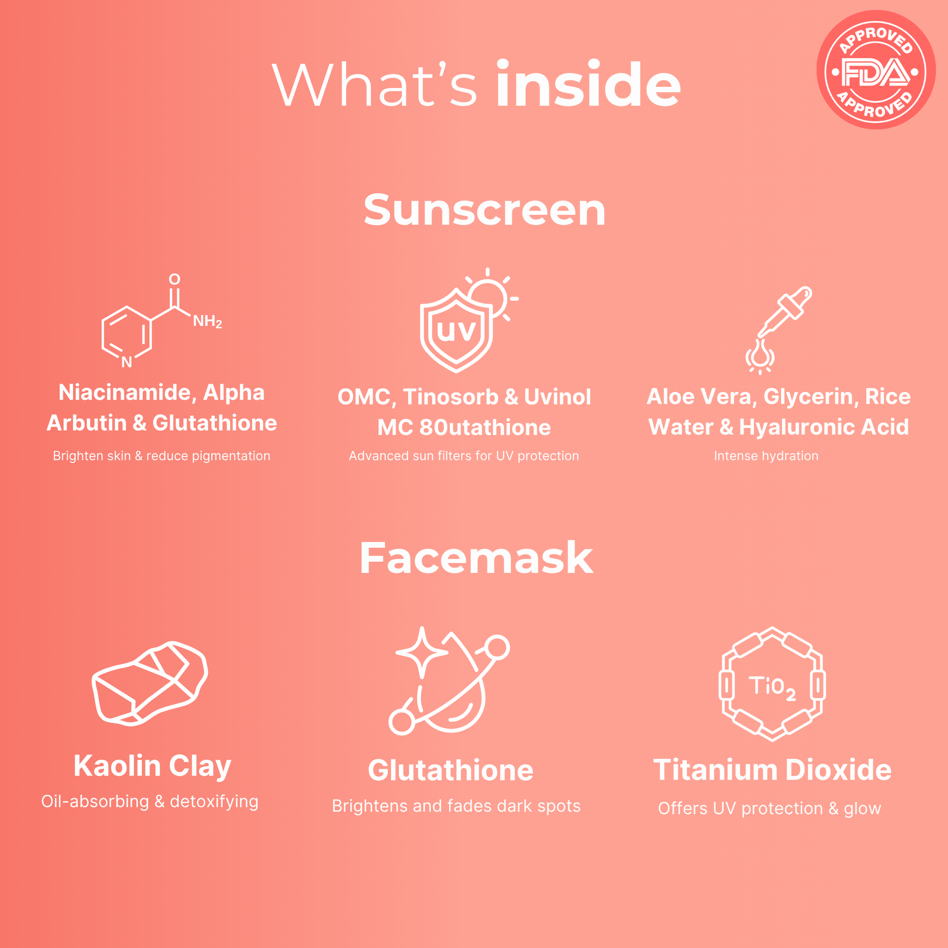 GlutaRadiance Face Mask & Sunscreen