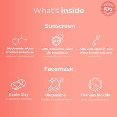 GlutaRadiance Face Mask & Sunscreen