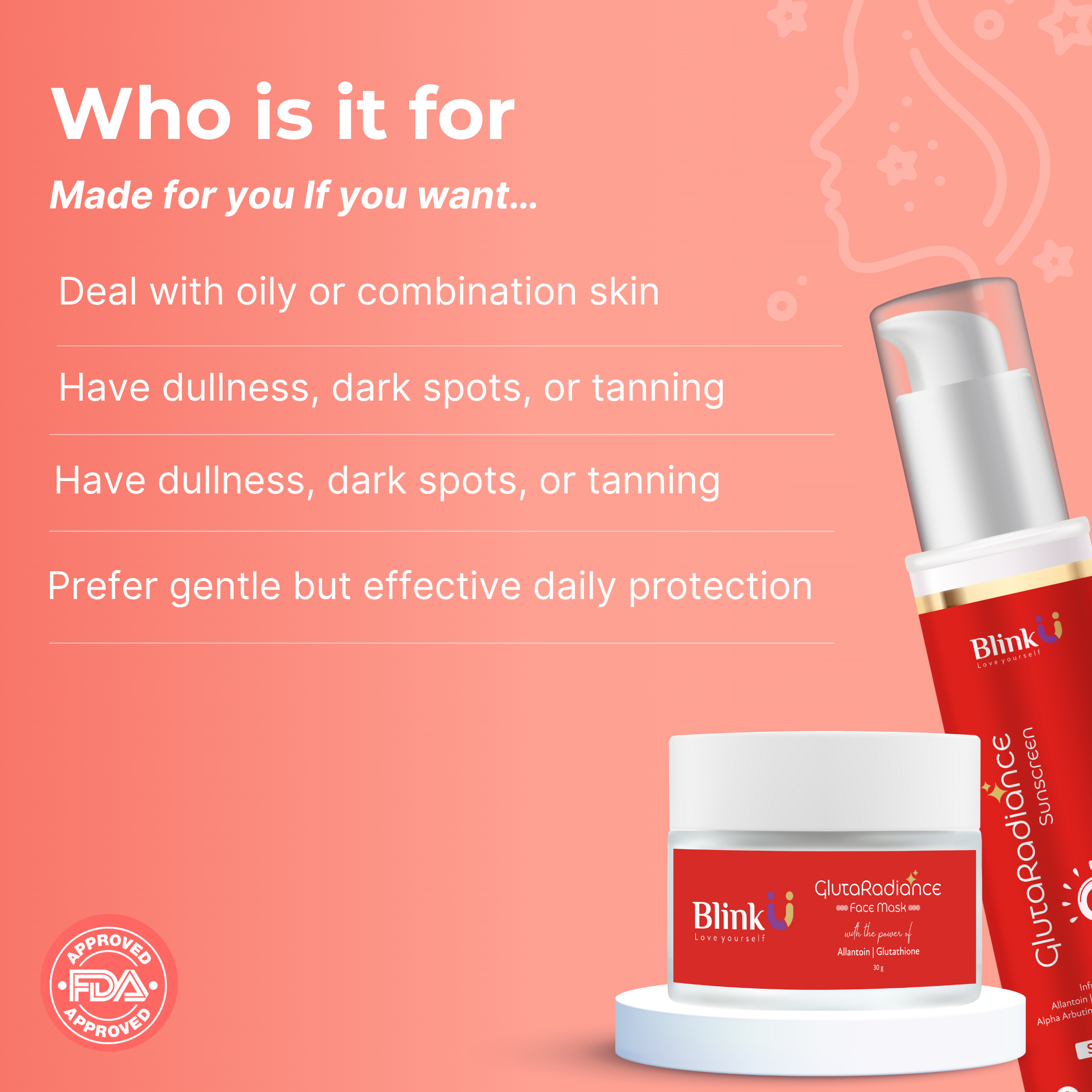 GlutaRadiance Face Mask & Sunscreen
