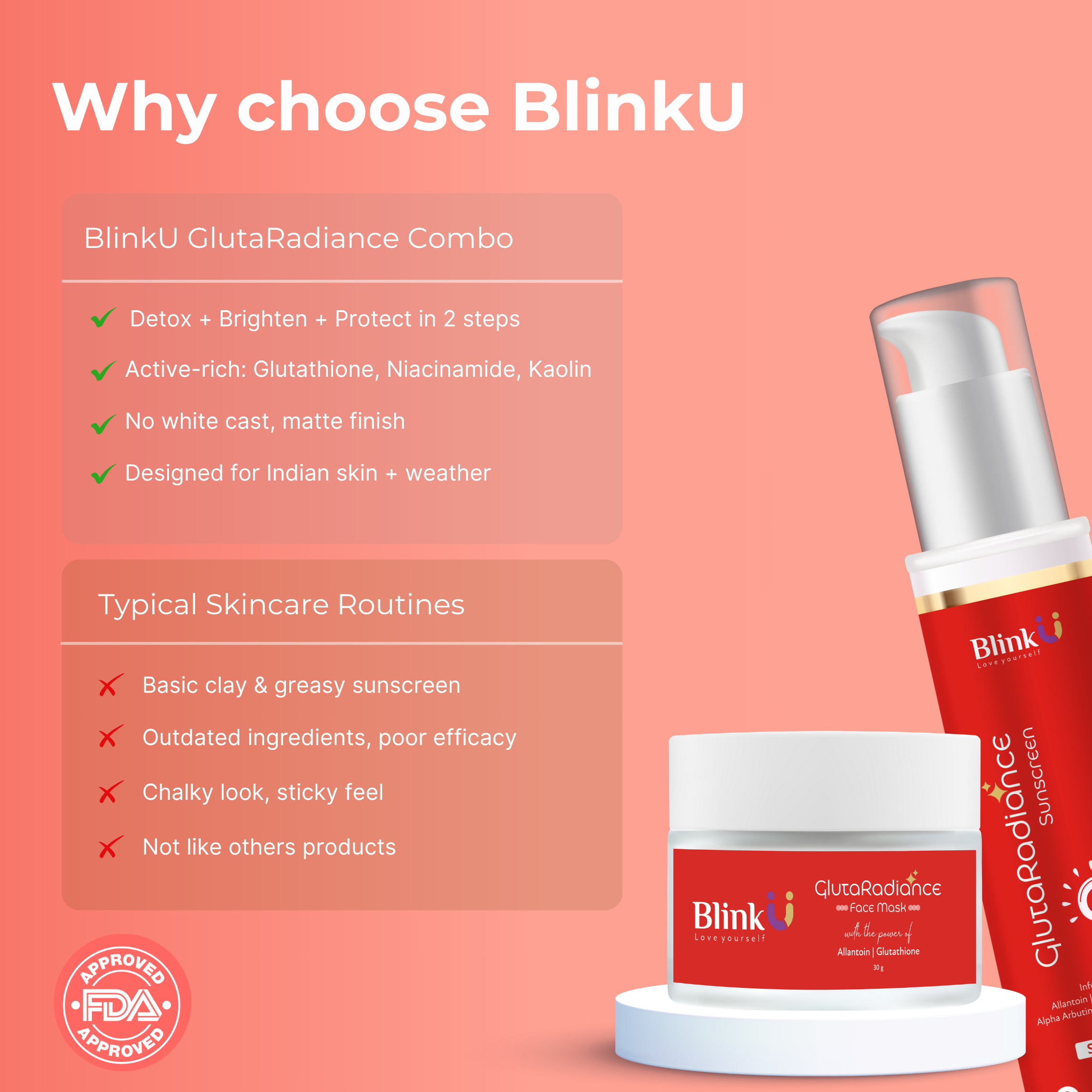 GlutaRadiance Face Mask & Sunscreen