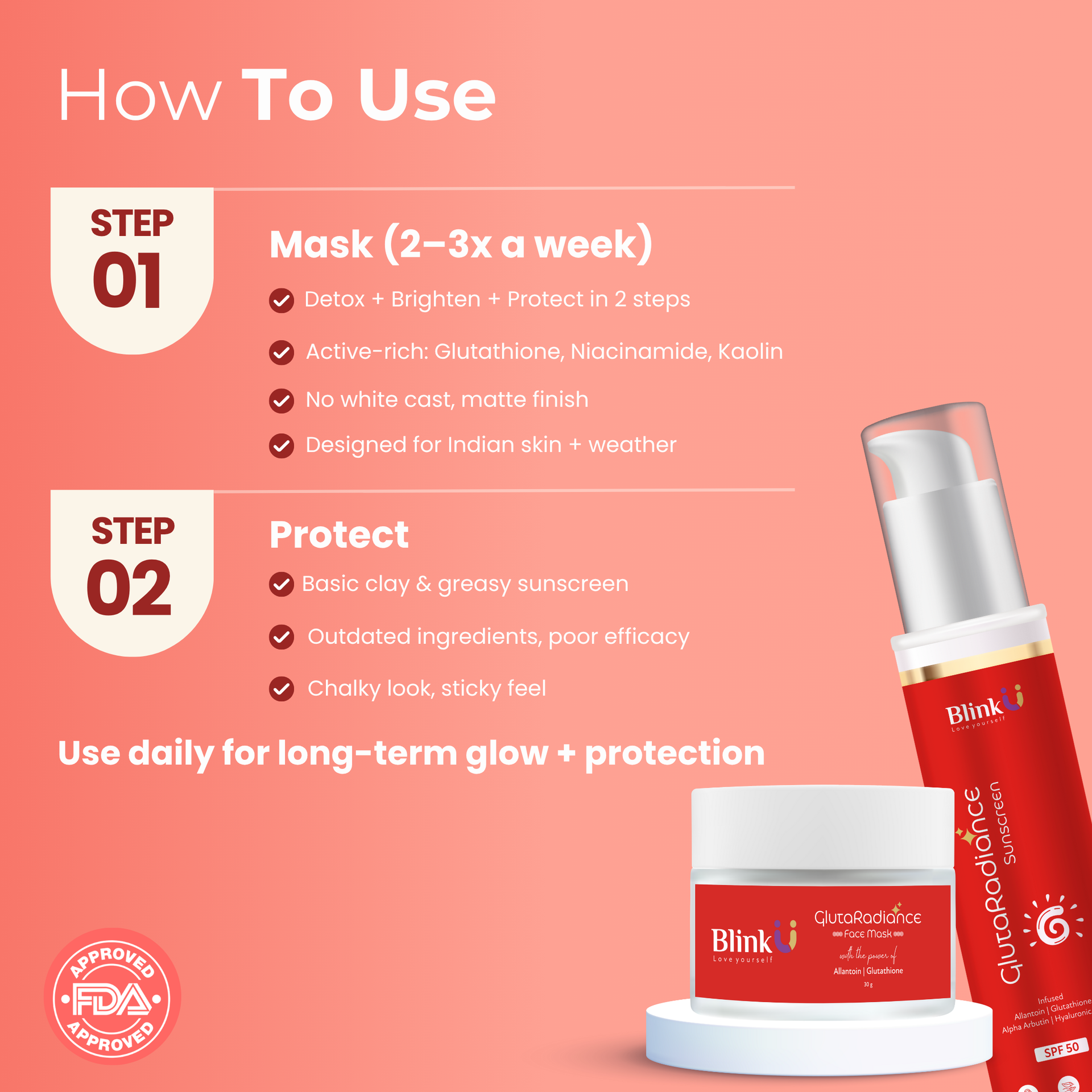GlutaRadiance Face Mask & Sunscreen