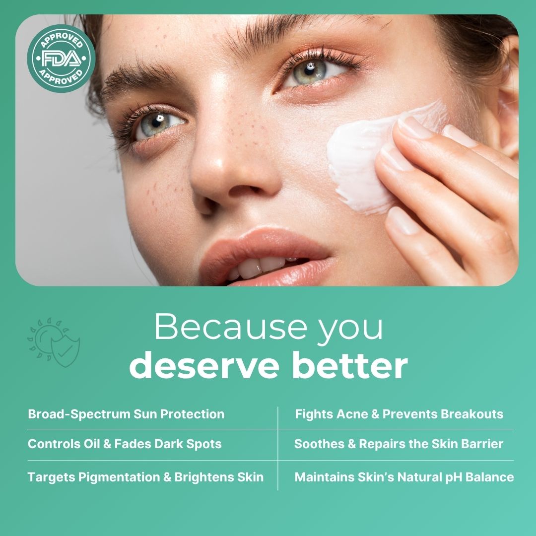 Akne Sunscreen - Niacinamide, Salicylic acid and Gold Dust  with SPF 50, 50g
