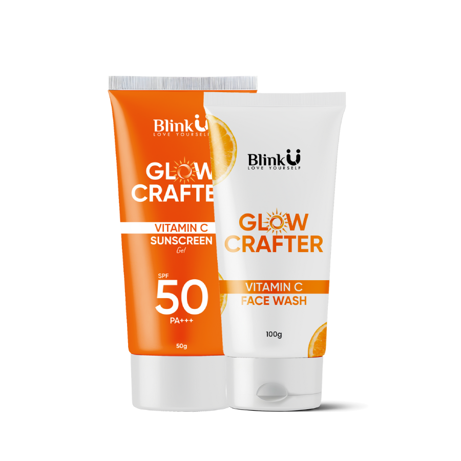 Two skincare products from BlinkU on a white background