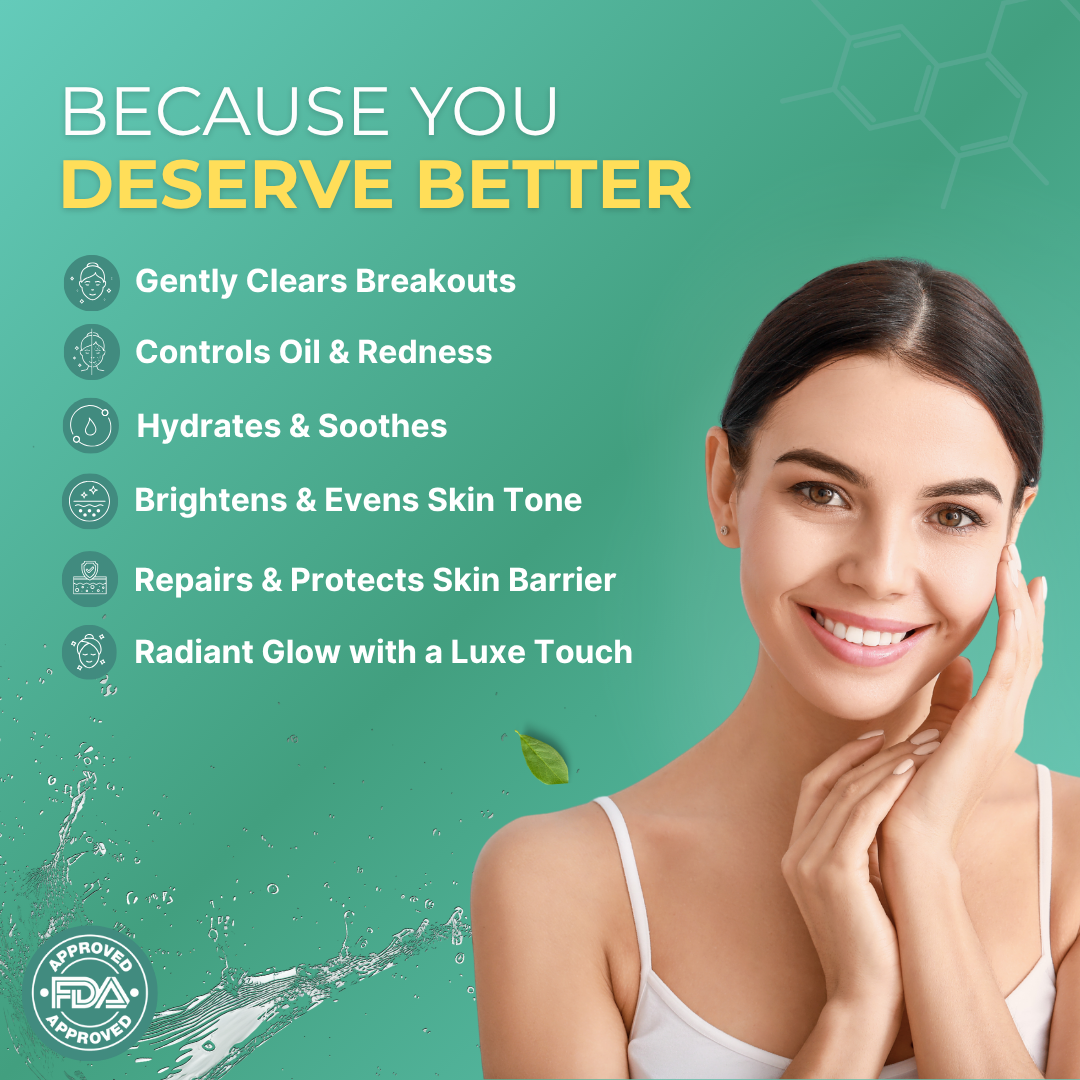 Skincare products highlighted for daily cleansing and care