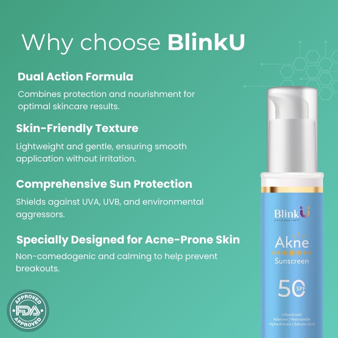 Akne Sunscreen - Niacinamide, Salicylic acid and Gold Dust  with SPF 50, 50g