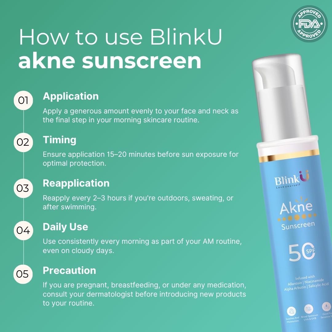 Akne Sunscreen - Niacinamide, Salicylic acid and Gold Dust  with SPF 50, 50g