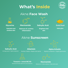 Akne Facewash+Sunscreen - Niacinamide & Salicylic acid Akne Facewash 100ml