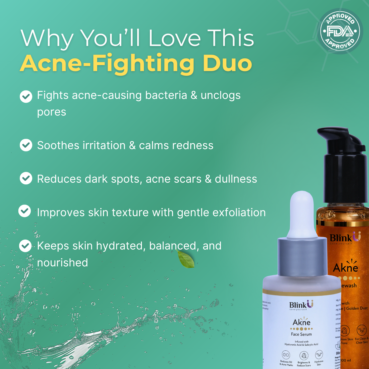 Acne Face Serum with 5% Niacinamide | Niacinamide & Salicylic acid Akne Facewash