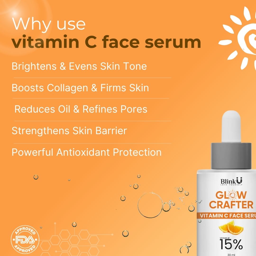 Glow Crafter - 15% Vitamin C Face serum with Peptide & Niacinamide