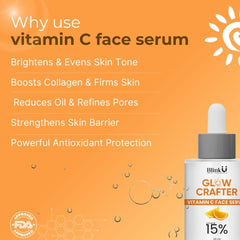 Glow Crafter - 15% Vitamin C Face serum with Peptide & Niacinamide