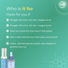 Akne Sunscreen & Face serum