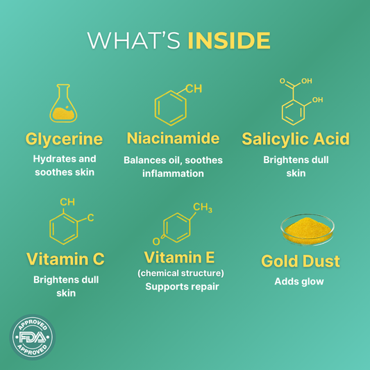 Skincare products arranged for healthy glowing skin