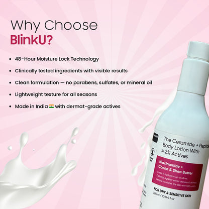 Skincare products displayed for smooth nourished and healthy skin