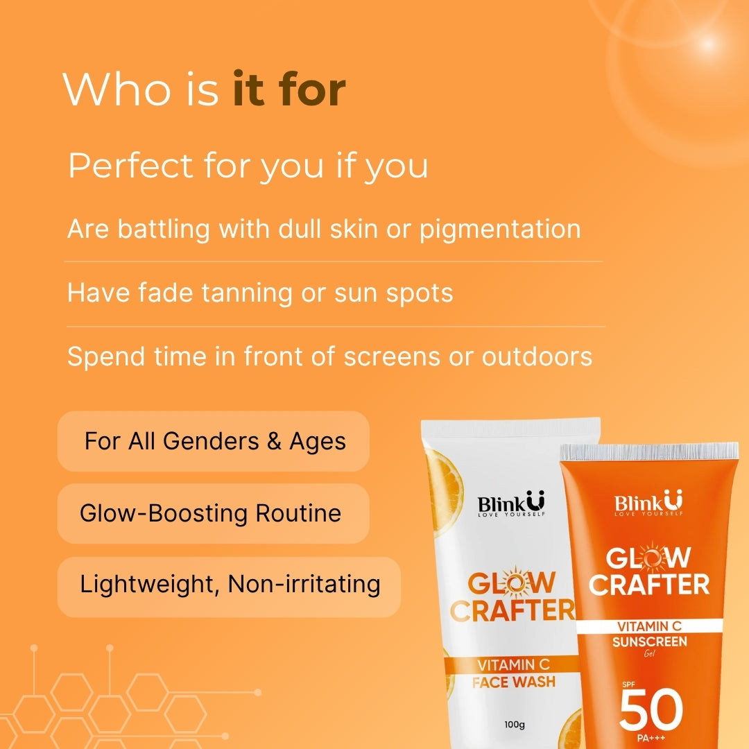 Vitamin C Face Wash + Vitamin C Sunscreen 50g