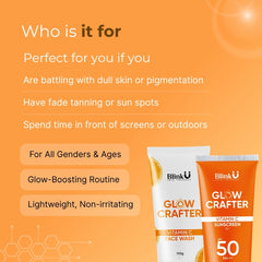 Vitamin C Face Wash + Vitamin C Sunscreen 50g