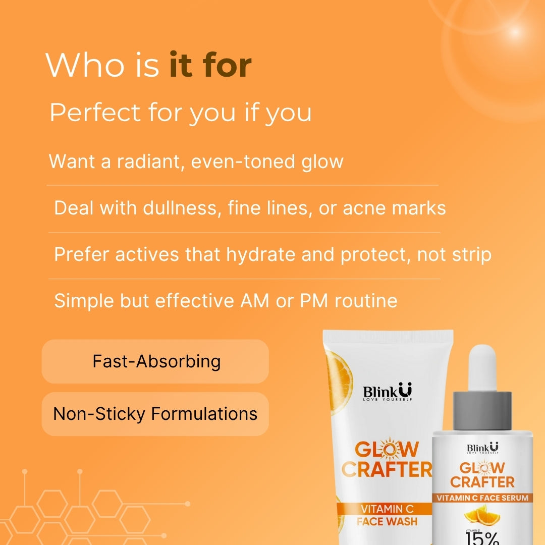Vitamin C Face Serum 30ml + Vitamin C Face Wash