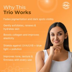 Vitamin C facewash, Face serum & Sunscreen