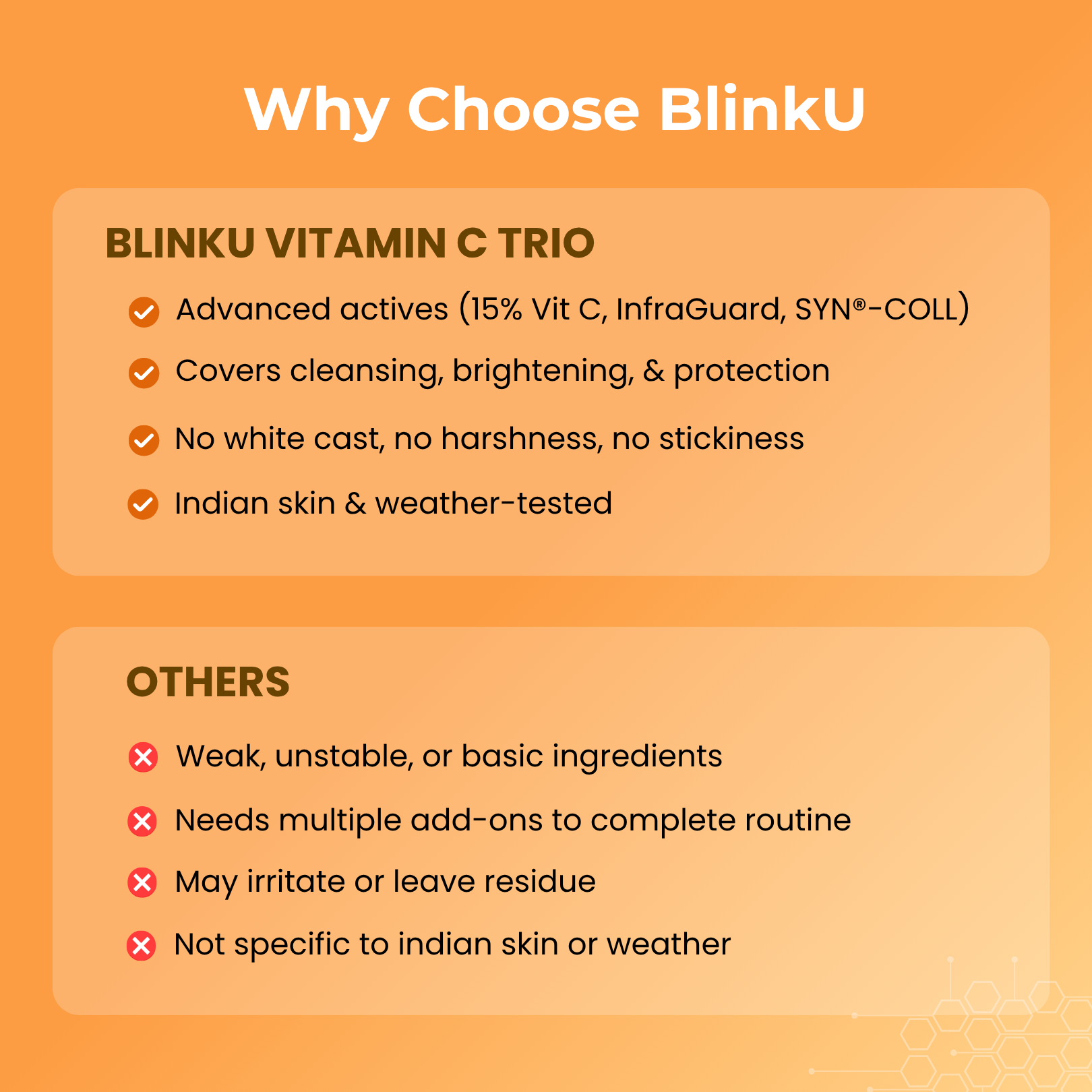Blinku skincare product info