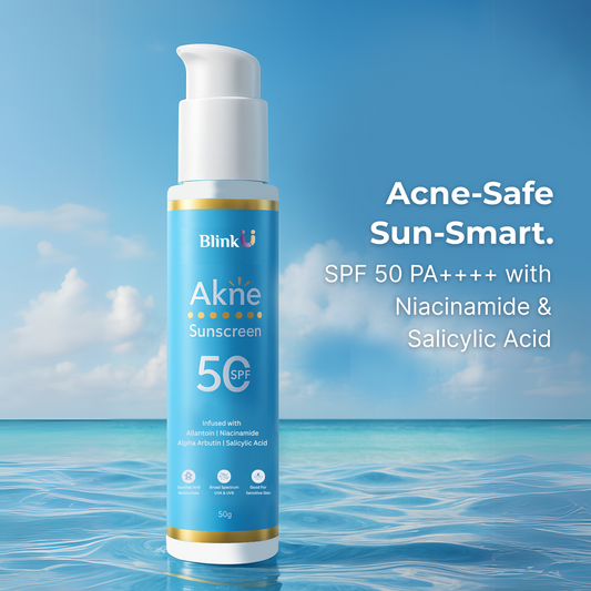 Akne sunscreen shown for acne prone skin protection