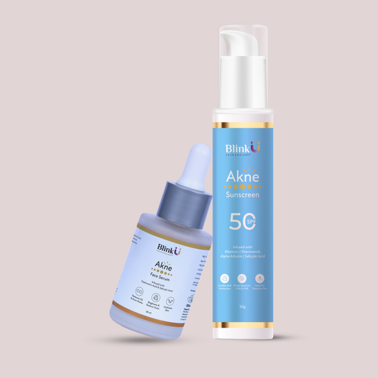 Blinku Akne Serum + Sunscreen Combo for Acne & Oily Skin