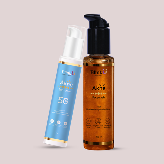 Blinku Akne Face Wash + Sunscreen Combo for Acne & Sun Protection