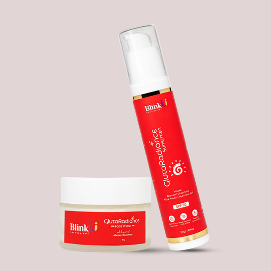 Blinku GlutaRadiance Mask + Sunscreen Combo for Bright Skin & SPF 50