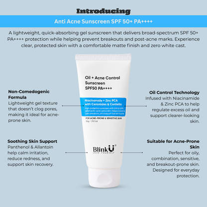 Oil + Acne Control Sunscreen SPF 50 PA++++