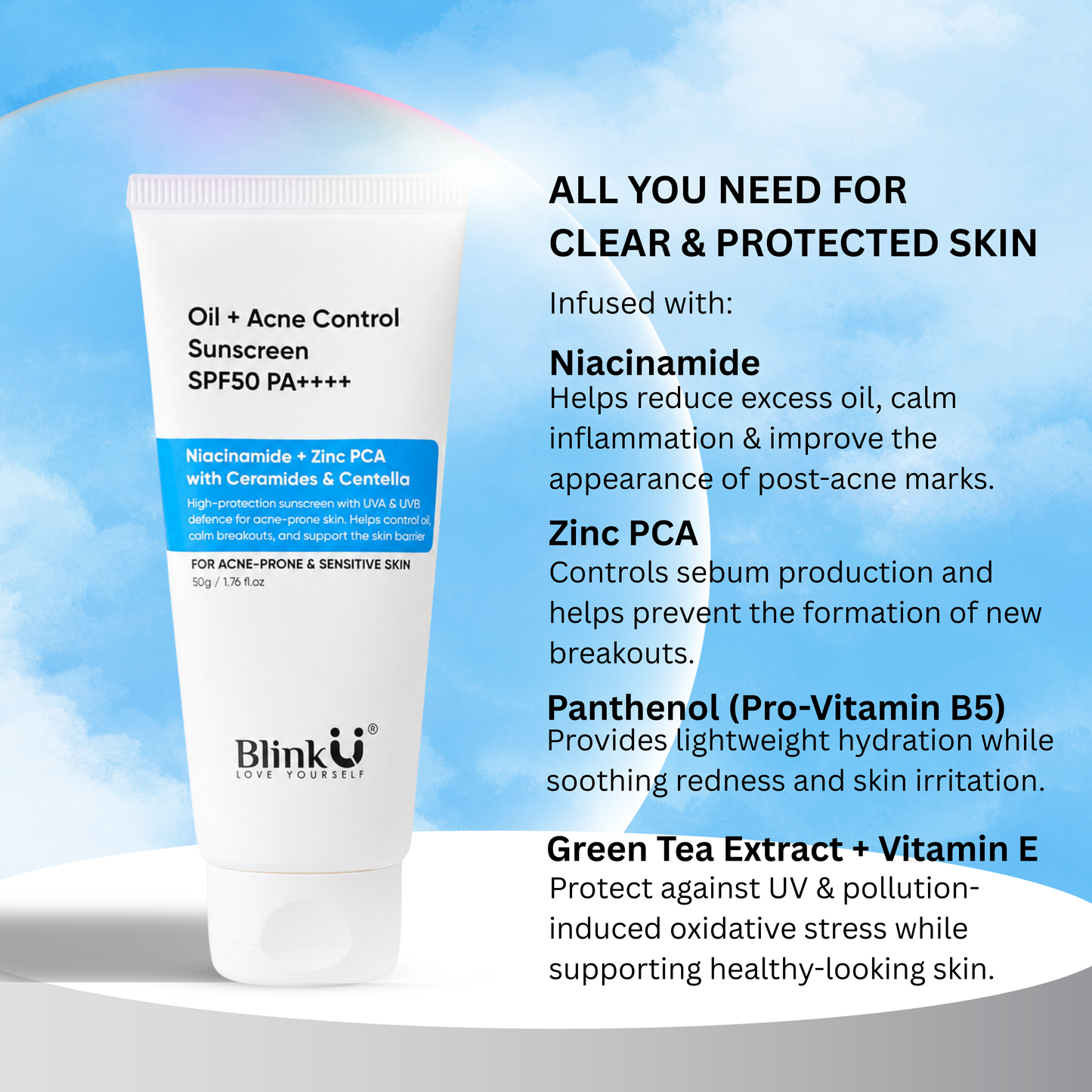 Oil + Acne Control Sunscreen SPF 50 PA++++