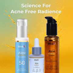 Akne Face Wash, Face Serum & Sunscreen