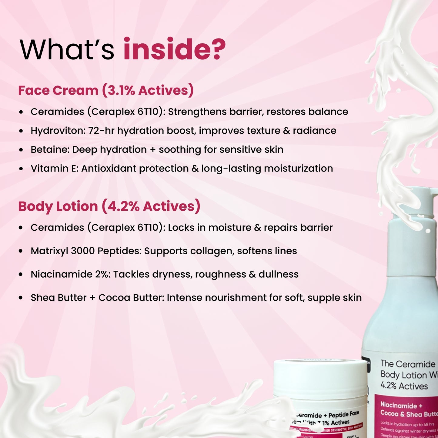 Skincare brand slide showcasing products for healthy skin