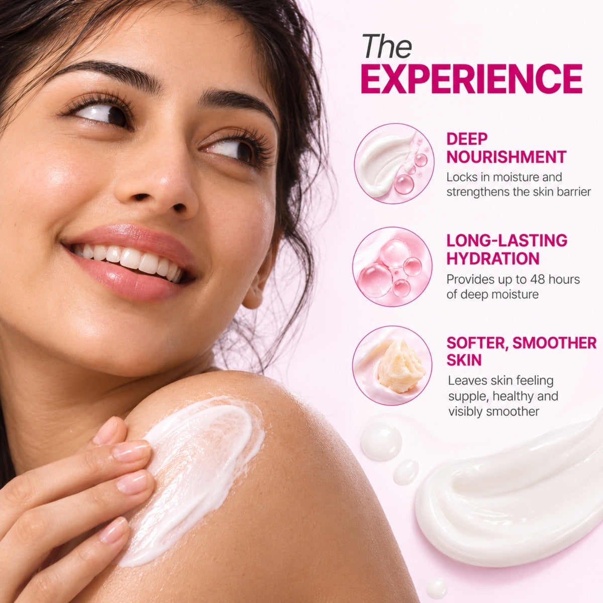 Ceramide + Peptide Body Lotion with 4.2% Actives,  Niacinamide + Cocoa & Shea Butter – 300ml