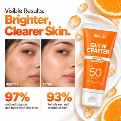 Vitamin C Sunscreen SPF 50 PA+++ with Ethyl Ascorbic Acid & Ceramides – 50g