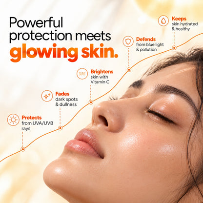 Vitamin C Sunscreen SPF 50 PA+++ with Ethyl Ascorbic Acid & Ceramides – 50g