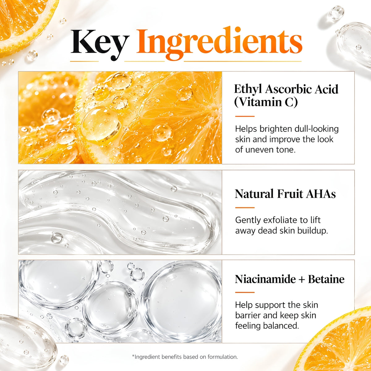 Vitamin C Face Wash with Ethyl Ascorbic Acid & Fruit AHAs – 100ml