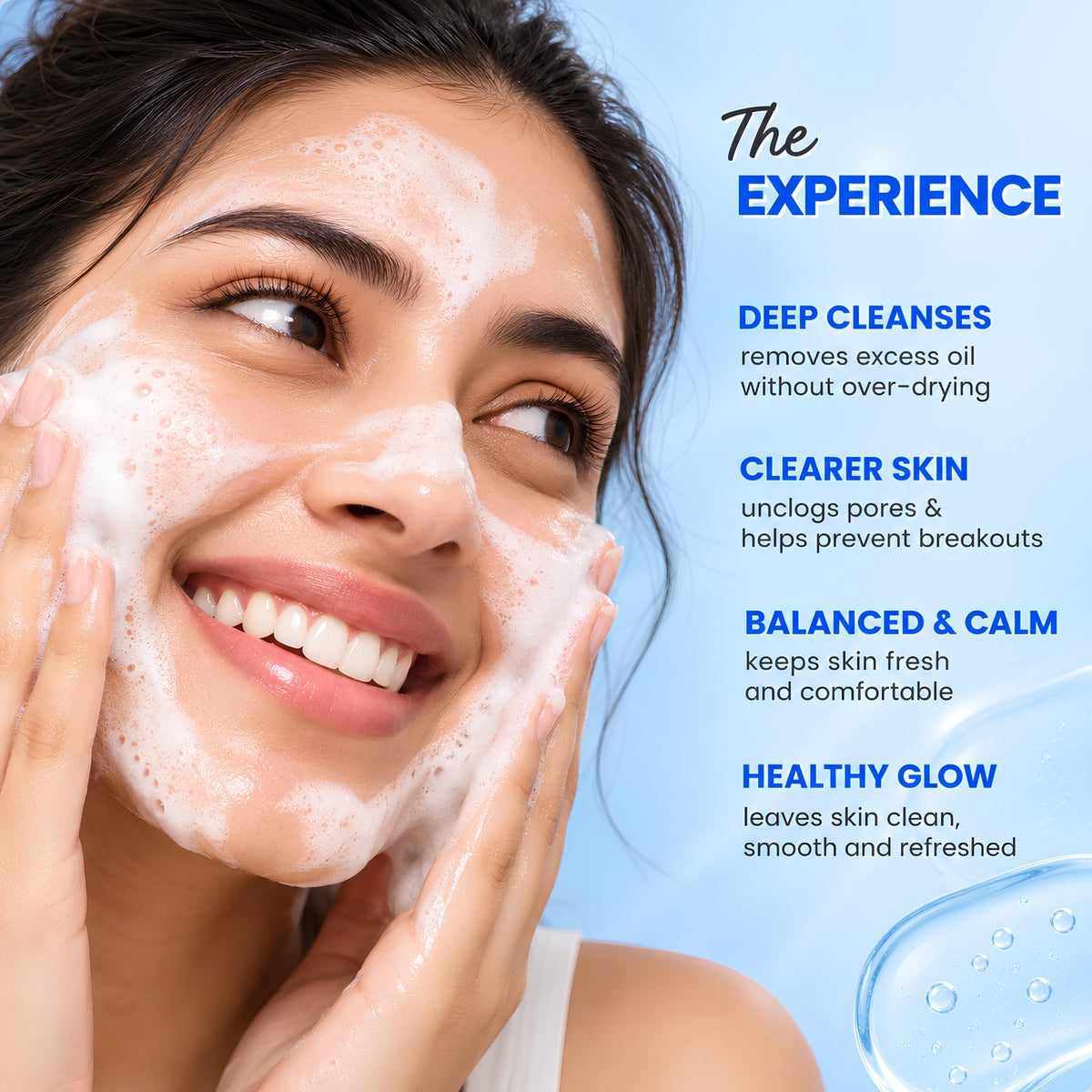 Oil + Acne Control Face Wash with Salicylic Acid & Niacinamide – 100ml