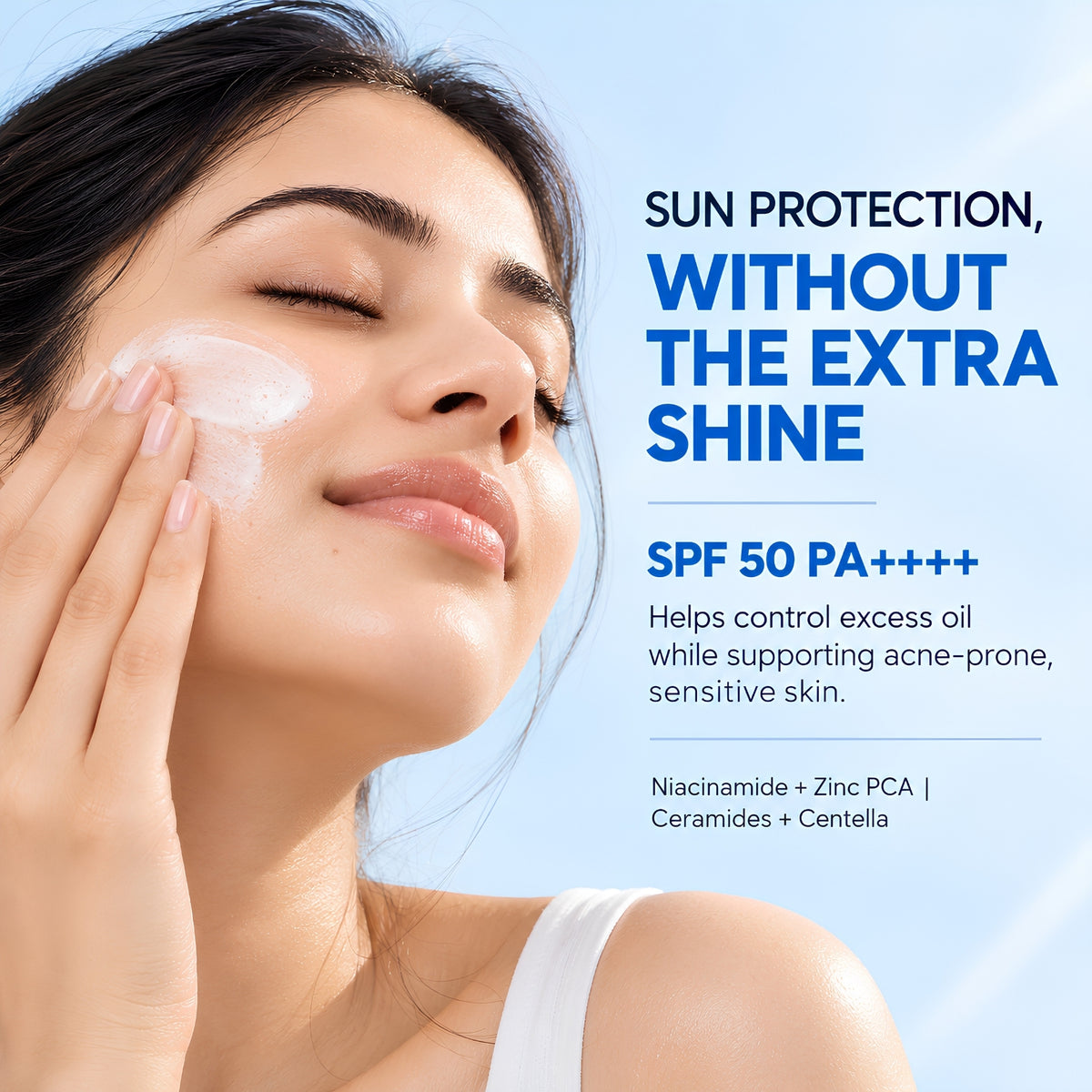 Oil + Acne Control Sunscreen SPF 50 PA++++ with Niacinamide & Zinc PCA – 50g