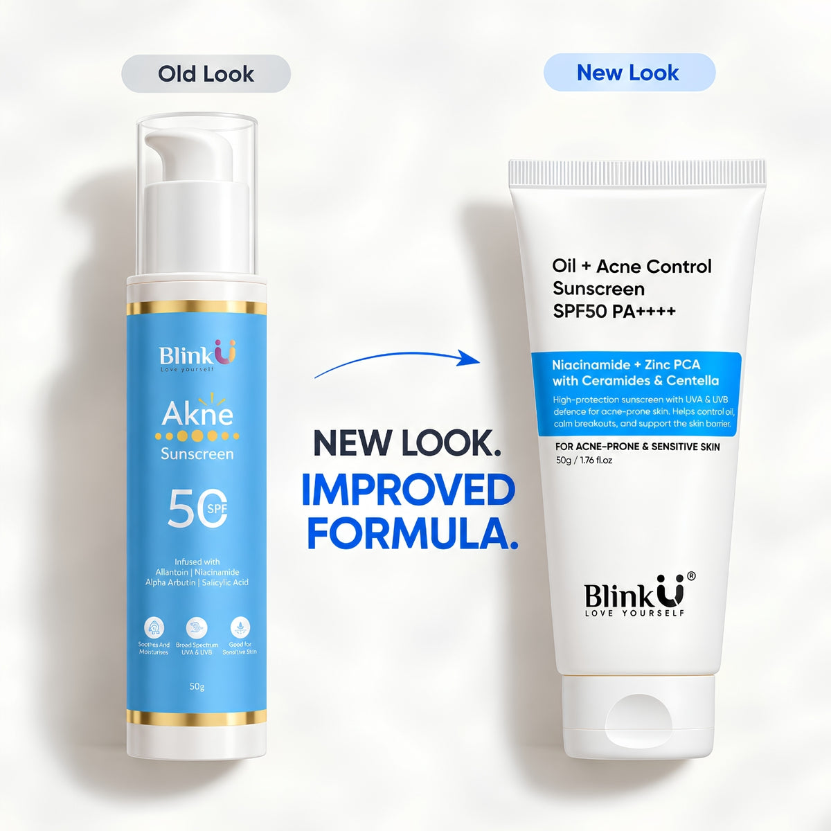 Oil + Acne Control Sunscreen SPF 50 PA++++ with Niacinamide & Zinc PCA – 50g