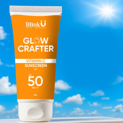 Glow Crafter Vitamin C Sunscreen - Ceramide 3B & Infragaurd, SPF50 PA+++, 50g